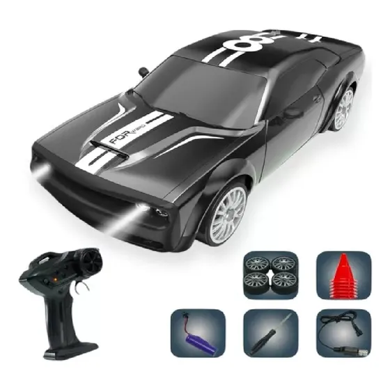 Auto Control Remoto Drift Juguete Recargable Luces 2.4ghz