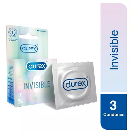 Durex Sensitivo Invisible Cj 3 Condones De Látex