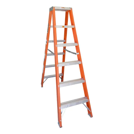 Escalera Doble Fibra Vidrio Naranaja 1.82mts  (530-06n)
