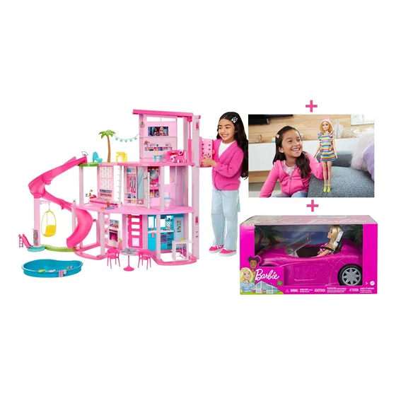 Casa Barbie Dreamhouse 2023 Más Coche Más Barbie Y 75 Piezas