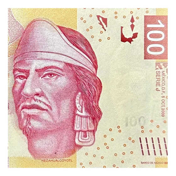 Mexico - 100 Pesos - Año 2009 - P # 124 C -  Nezahualcoyotl