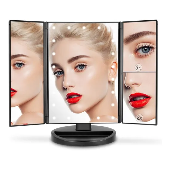 Espejo De Maquillaje Multiple Táctil Luz Led Alta Calidad