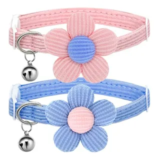 Collares Para Gatos Con Campanas - Azul Y Rosa Collares Para Gatos Con Campanas - Azul Y Rosa