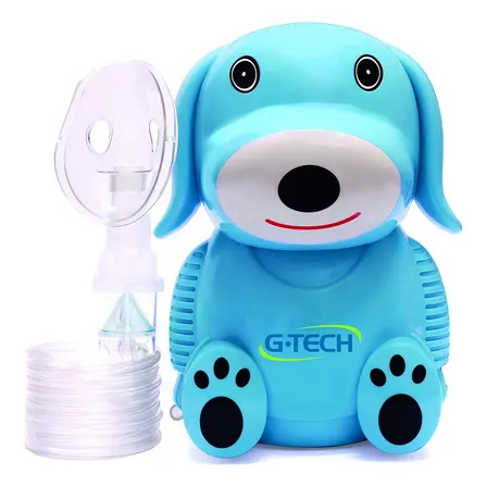 Inalador e nebulizador G-TECH NEBDOG Azul - Infantil Bivolt