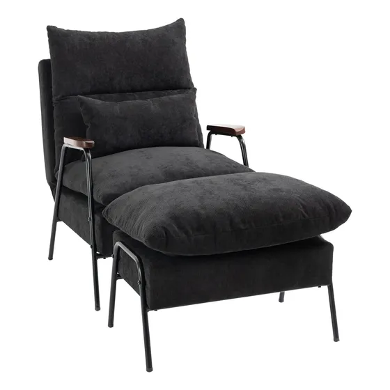 Silla Decorativa Otomana Reclinable Comoda Respaldo Marco