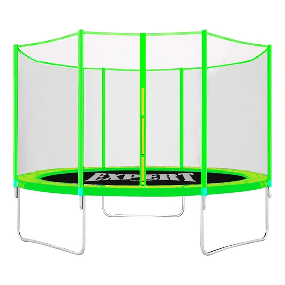 Expert Kids cama elástica trampolín CME001183 diámetro 1.83mts estructura reforzada calidad premium con red protectora externa y Cobertor de color verde