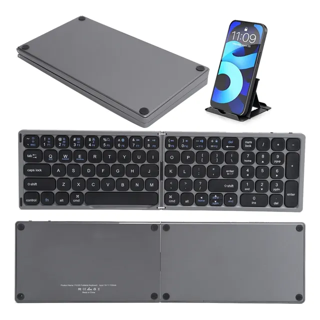 Teclado Bluetooth Plegable Inalámbrico Ultrafino Recargable