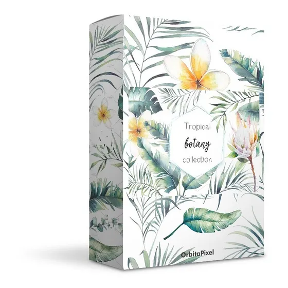Kit Vectores Botánicos Al Oleo Diseños P/ Sublimar