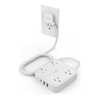// Regleta De Enchufe Plano Delgada Con Puertos Usb, 4 // Regleta De Enchufe Plano Delgada Con Puertos Usb, 4