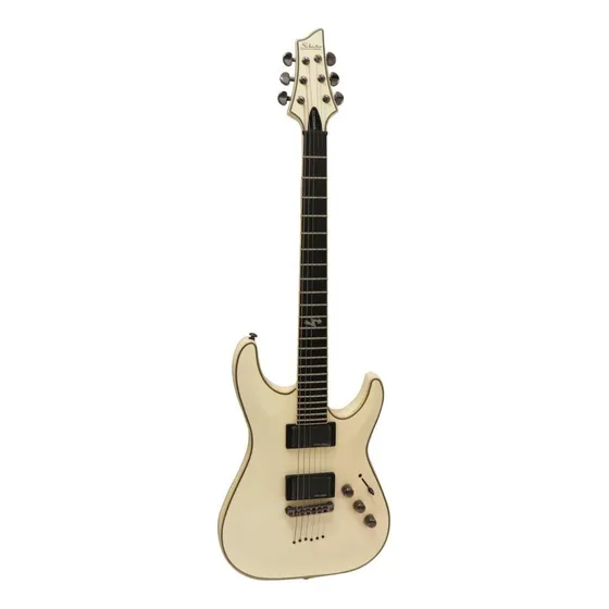 Guitarra eléctrica Schecter Blackjack ATX C-1 de caoba 2008 aged white satin satin con diapasón de ébano