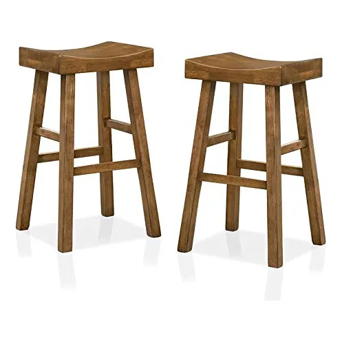 Taburete Sillin Madera 29  Roble Mediano Juego 2