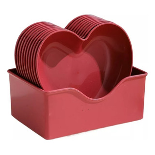 Zc Plato Plano De Plástico Con Forma De Corazón, Fácil De Zc Plato Plano De Plástico Con Forma De Corazón, Fácil De