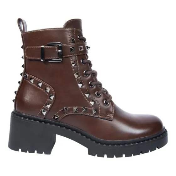 Bota Goodyear Con Estoperoles Marrón Para Mujer