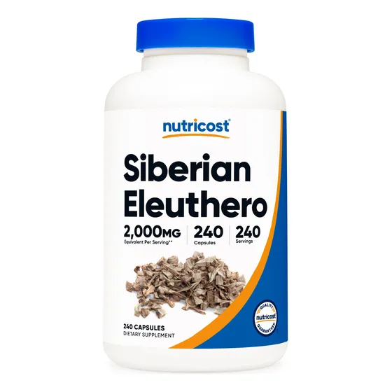 Suplemento Nutricost Siberian Eleuthero 500 Mg 240 Cápsulas