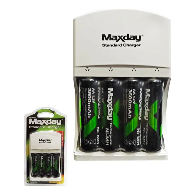 Baterias Aa 3600mah Recargable Pack X4 + Cargador