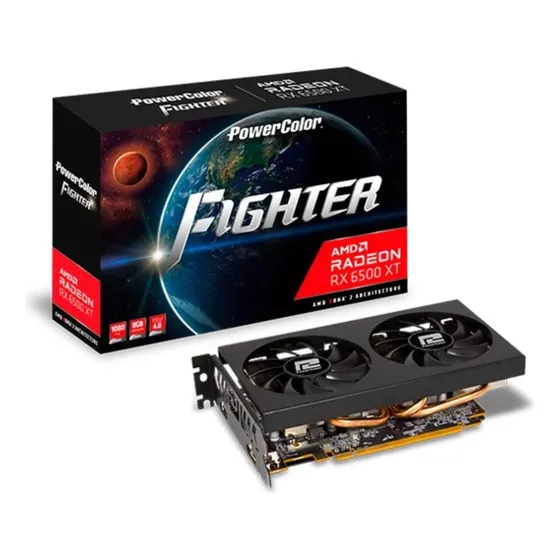 Placa Video Radeon Rx 6500 Xt 8gb Power Color Fighter Oc 9
