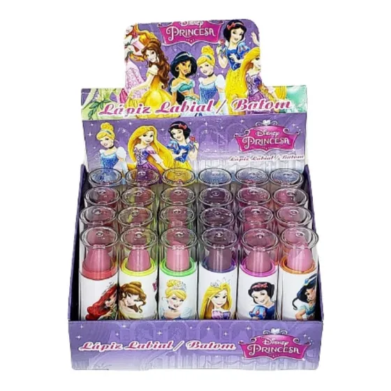 24 Batom Infantil Gloss Crianças Kit Batons Atacado Revenda