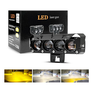 1 Pcs Faros De Lupa Doble Color Para Auto, Motocicleta 1 Pcs Faros De Lupa Doble Color Para Auto, Motocicleta