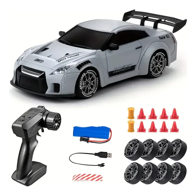 Nissan Gt-r R35 Control Remoto Drift, Auto Velocidad 2.4ghz Gris 2024 Nissan Gt-r R35