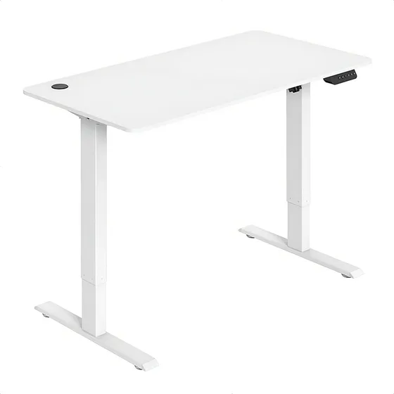 Escritorio Ergo Altura Ajustable Eléctrico Techgo Dmtb-01-bl Color Blanco