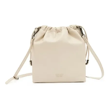 Bolsa Saco Colcci Feminina Bucket 090.01.11004 Off White Liso Níquel Creme