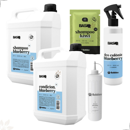 Bubbles Basiq Blueberry Shampoo Condicionador E Colônia Pet Bubbles Basiq Blueberry Shampoo Condicionador E Colônia Pet
