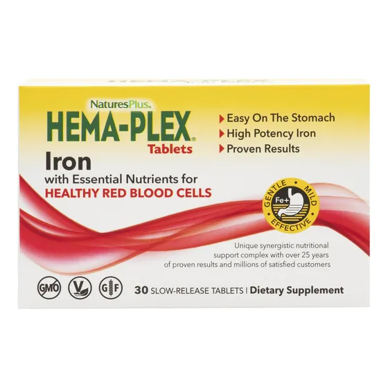 Suplemento Naturesplus Hema-plex Iron 30 Comprimidos
