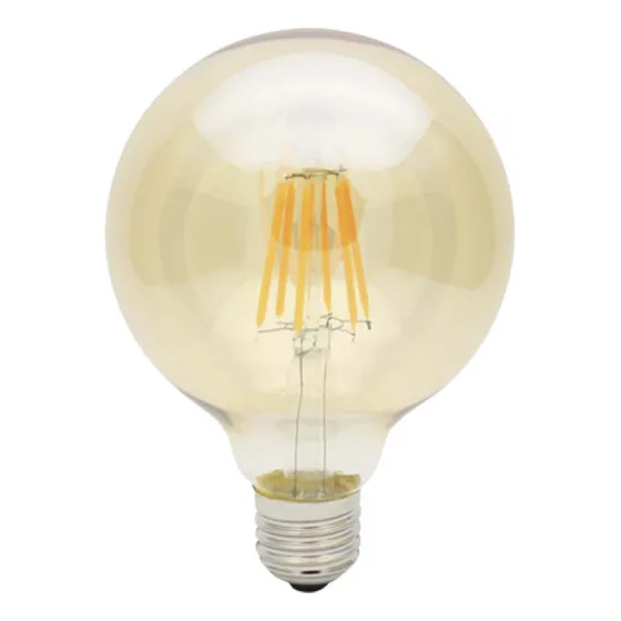 Bombillo Led De Filamento Tipo Globo G125 4w E27 Luz Cálida