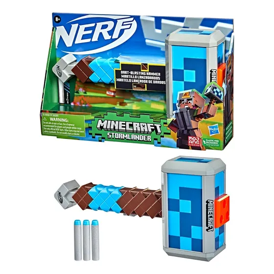 Martillo Minecraft Stormlander Lanza Dardos Nerf - Art F4735