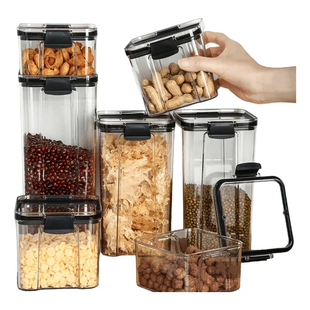 Recipientes Plásticos Herméticos Cocina Set De 10 Apilables