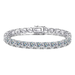 Pulseira Bracelete Riviera Ice Top Semi Joia Banhado A Ródio Pulseira Bracelete Riviera Ice Top Semi Joia Banhado A Ródio