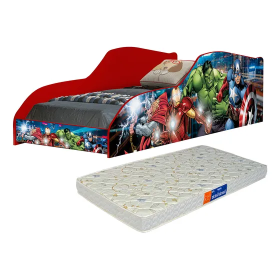 Mini Cama Infantil Com Colchão Vingadores