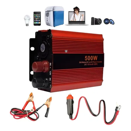 Inversor Voltaje 500w Convertidor Corriente 12v A 220v Auto