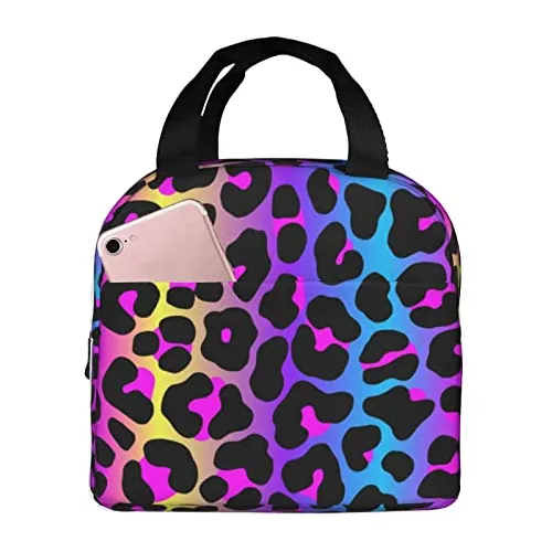 Echoserein Leopard Neon Animal Imprimir Bolsa De Km6q9