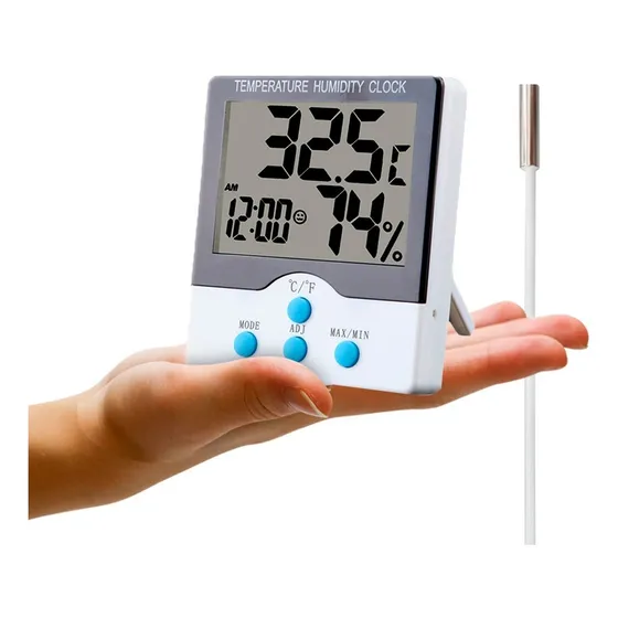 Termometro Higrometro Digital Humedad Temperatura Int Ext