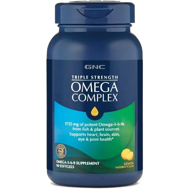 Complejo Omega De Triple Potencia Gnc 90 Cápsulas Blandas