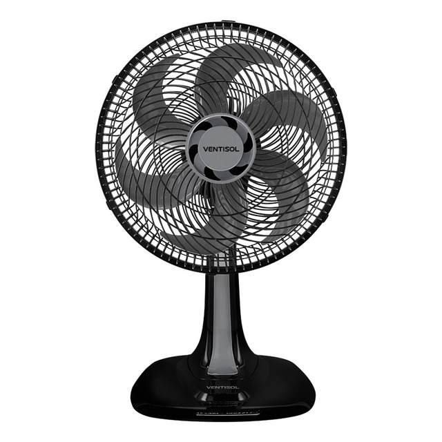 Ventilador De Mesa Turbo Premium 6p 30cm Preto Ventisol 127v