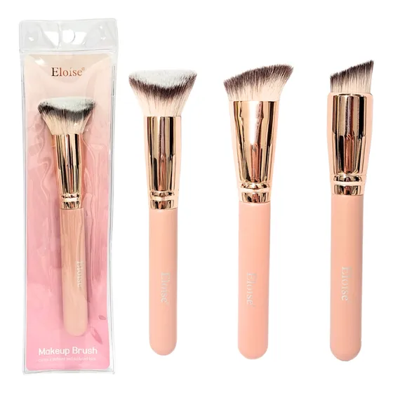 Brocha Para Maquillaje Kabuki Base Rubor Contorno X1 Unidad