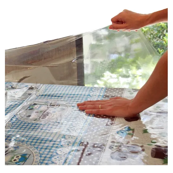 Protetor Toalha De Mesa Plástico Transparente 1,40x1,40 Pvc