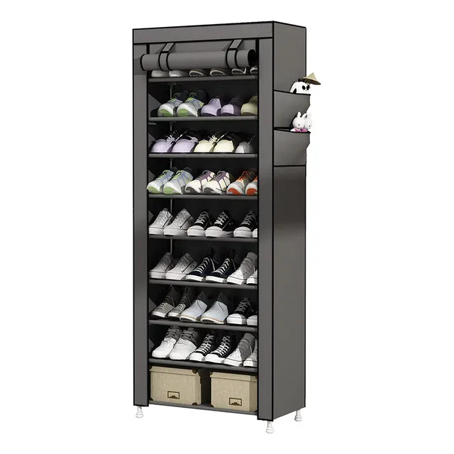 Mueble Zapatera Armario Organizador Repisa Armable Multiusos Color Gris