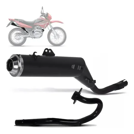 Conjunto Escapamento Completo Honda Bros 125 150 2003 A 2008