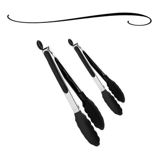 Unigift 2 Pegadores De Aço Inox Silicone Cor Preto Unigift 2 Pegadores De Aço Inox Silicone Cor Preto