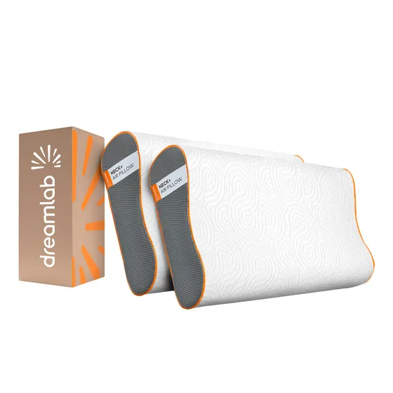 2 Almohadas Ortopédicas Dreamlab Neck+ Memory Foam King Size