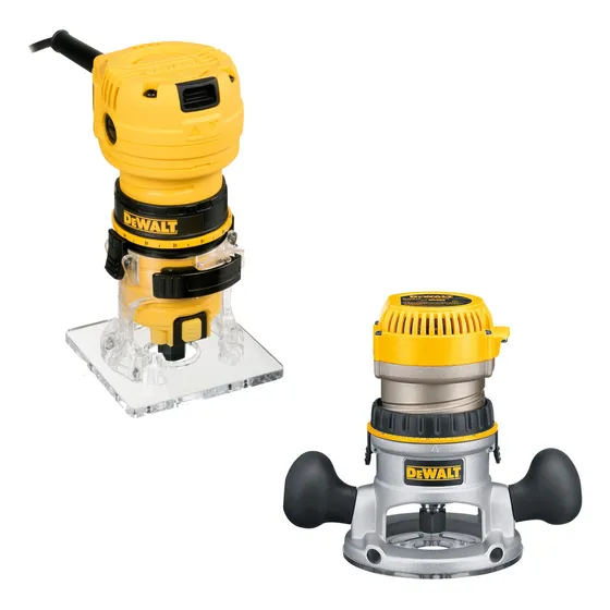 Combo Router 1-3/4 Hp Y Recortadora Enchapados 500w Dewalt