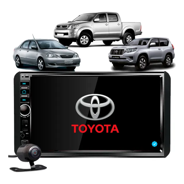 Kit Multimidia Mp5 Corolla Prado Etios Hilux + Moldura + Cam