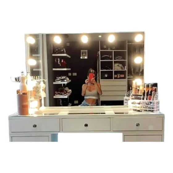 Espejo Sin Marco Hollywood, Make Up Con Luces 1.00 Mt