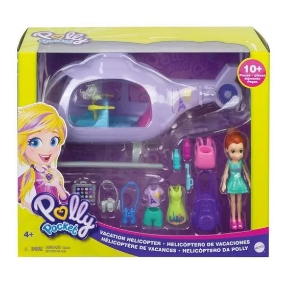 Polly Pocket Playset Helicoptero Gkl59