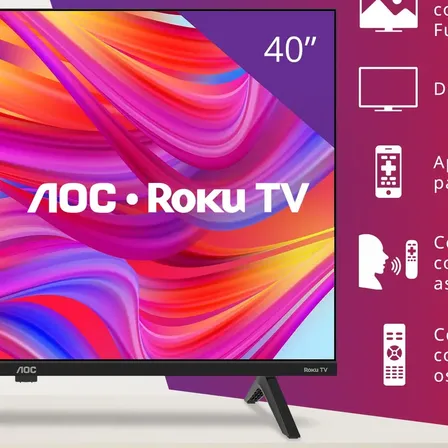 Smart TV 40S5045/78G Série 5045 Full HD 40" Roku AOC Bivolt