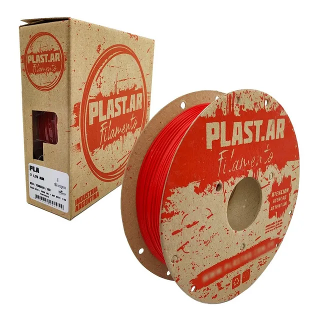 Filamento Impresora 3d Plastar Pla 1,75 1 Kg Color Rojo