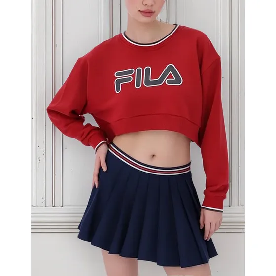 Fila Mujer Buzo Pullover Corto Estilo Top